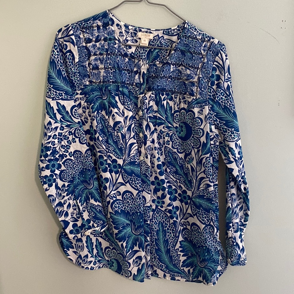 J. Crew Factory blue blouse